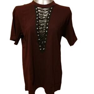 Forever 21 Charcoal Burgundy Knit Tops New with Tags. 1 Set of 2